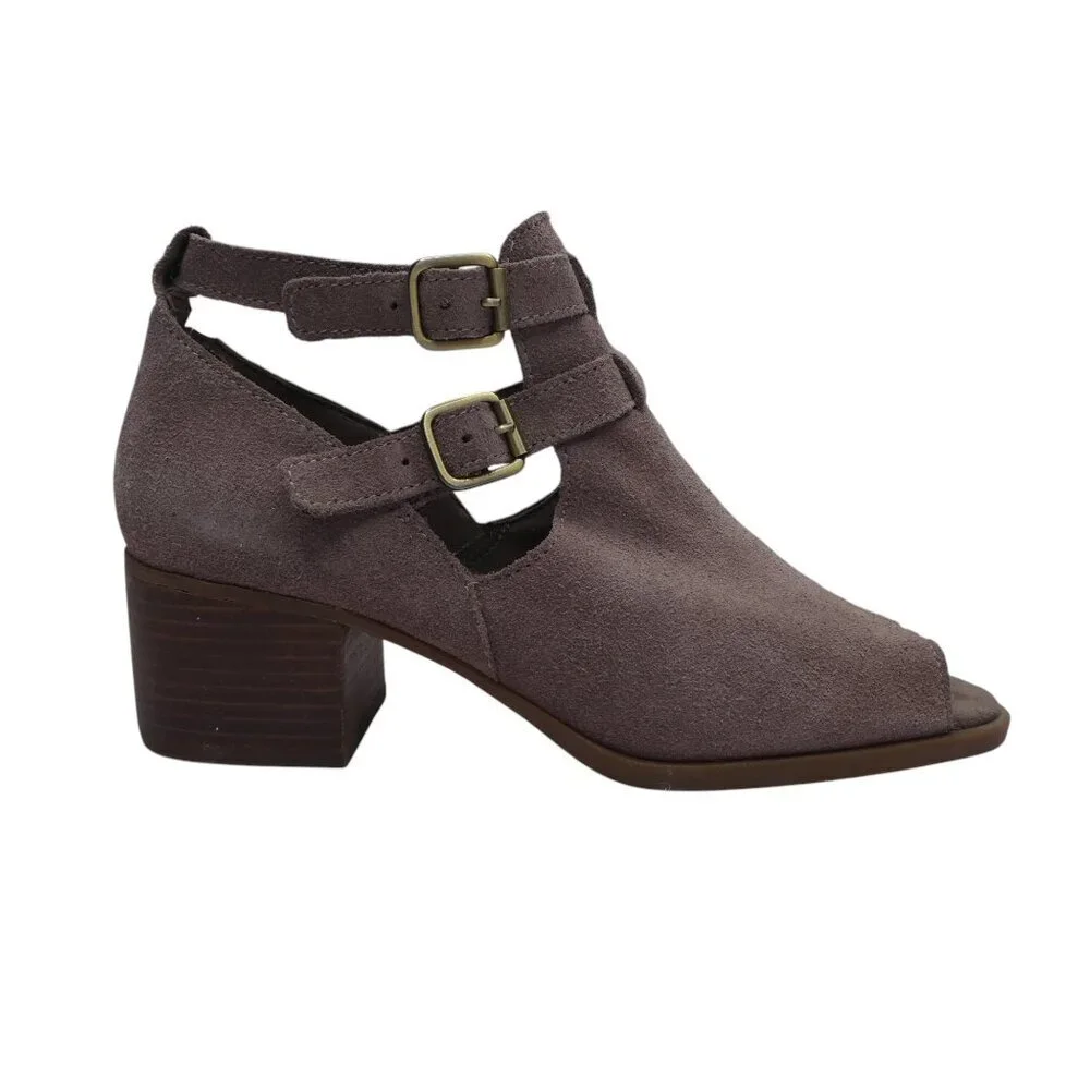 Koolabura by UGG Sophy Suede Open Toe Shootie Ankle Bootie Womens 6.5